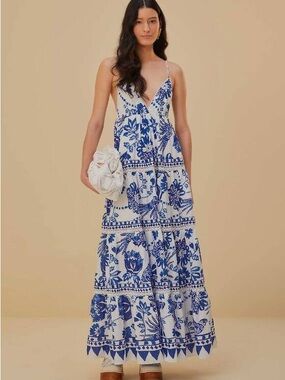Flowerful Birds Maxi Dress